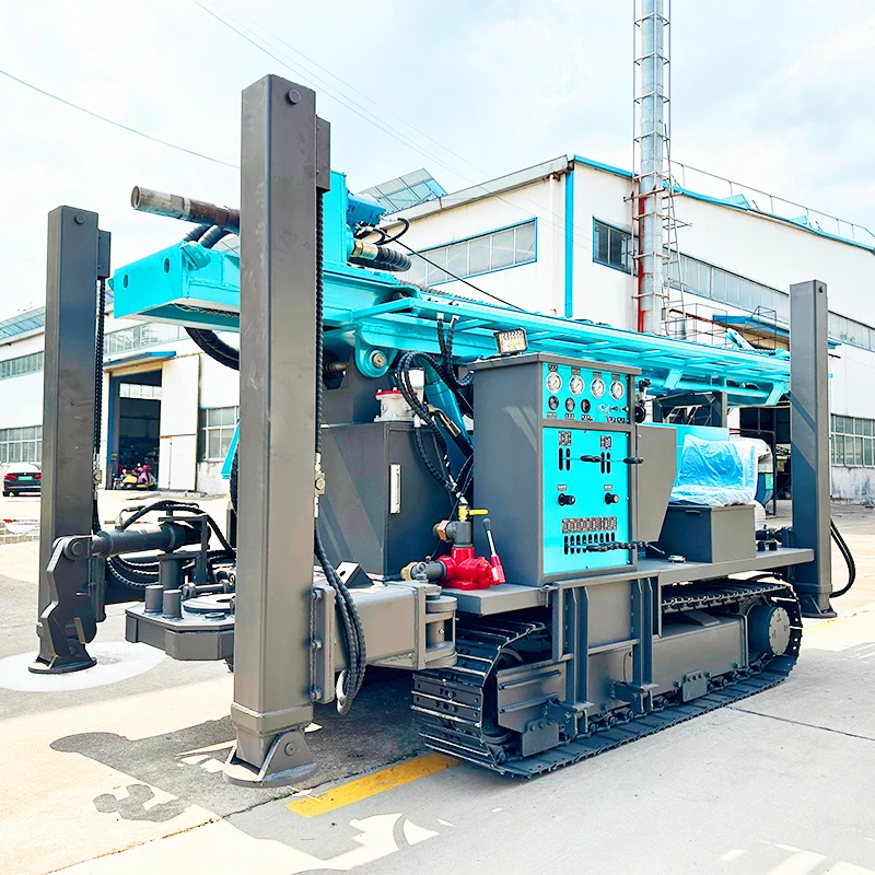 カスタマイズされた人気商品 高性能空気圧式水井戸掘削機 200m クローラ式土壌・岩石井戸掘削装置