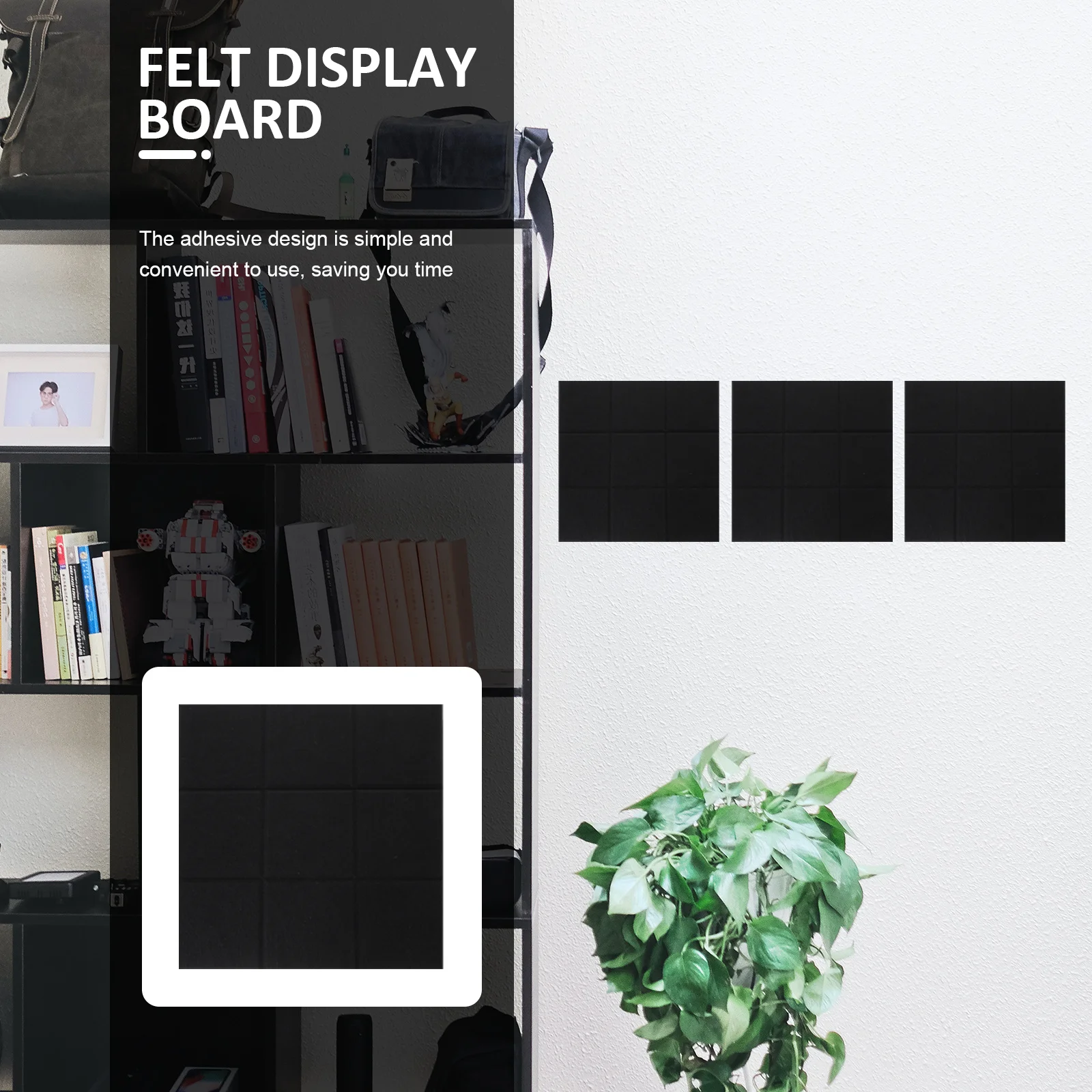 Fotohintergrund Wandaufkleber Filz Display Kreative Pinnwand für Büro Klassenzimmer Home Decor Message Board