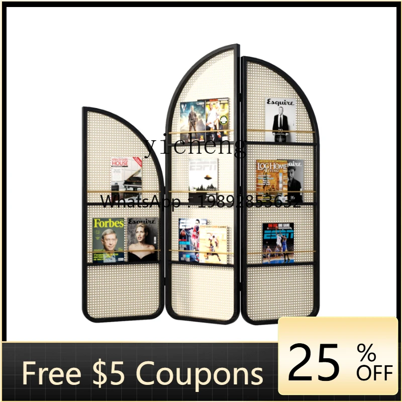 

ZZf Solid Wood Rattan Woven Subareas Screens Living Room Folding Retro Domestic Covering Bedroom Movable