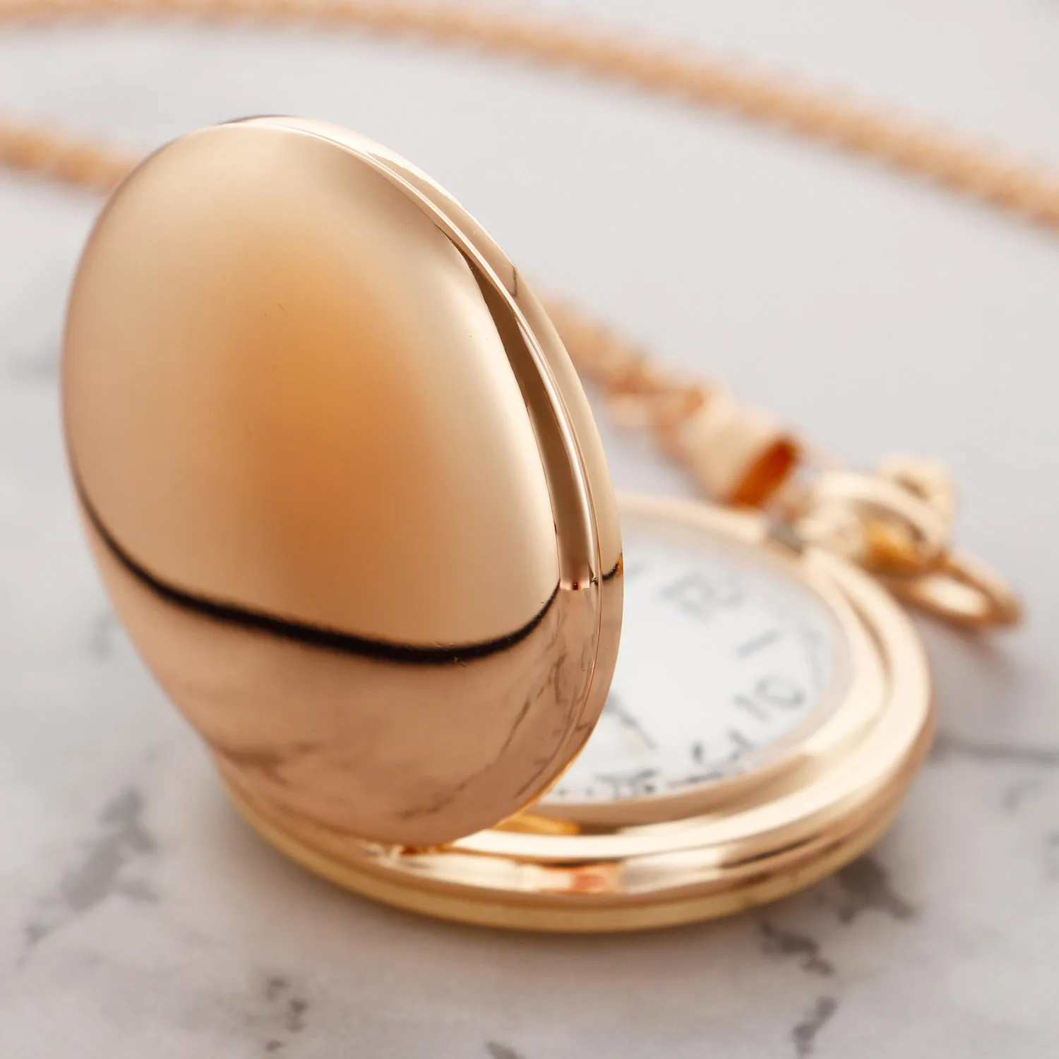 Relojes de bolsillo de moda lisos de lujo Reloj Fob Reloj de bolsillo Steampunk con cadena de mezclilla El mejor regalo para hombres y mujeres