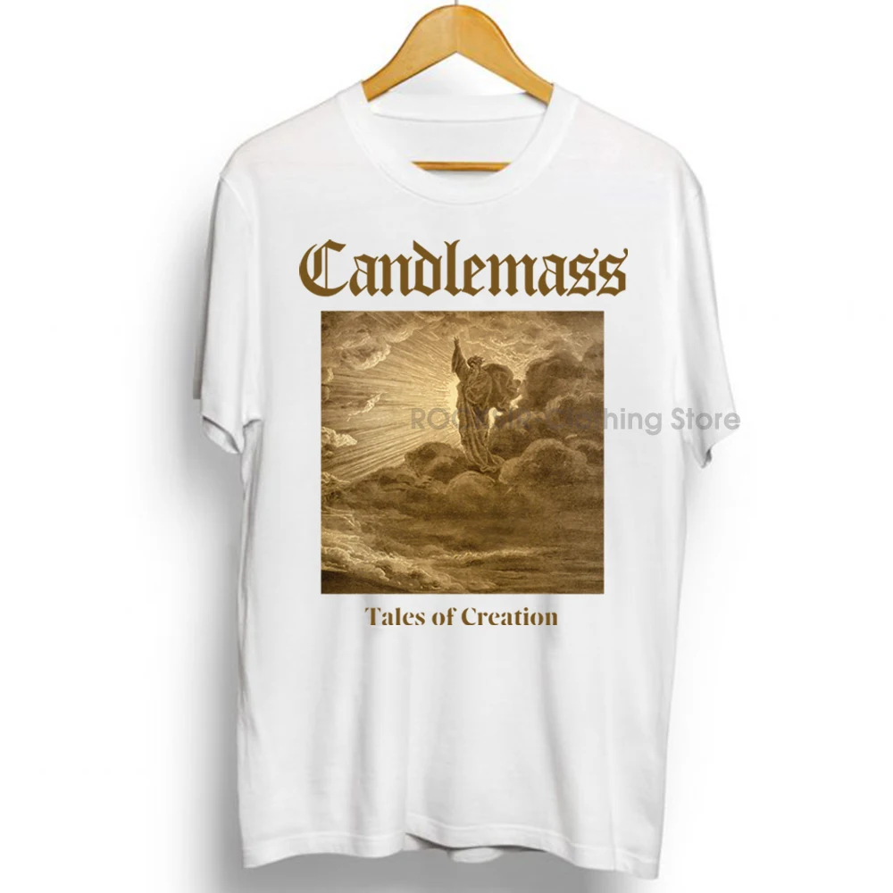 New Fashion Women/Men\'s 3D Print T Shirt Vintage Candlemass Band Crewneck 100% Cotton  Harajuku Styles tshirts Short Sleeve Tops