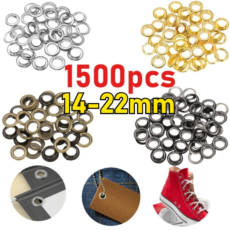 

1500 шт. железные втулки, люверсы с шайбами 14-28 мм, золото/серебро/античная латунь/пиментальное для одежды, кожа, холст, материалы «сделай сам»