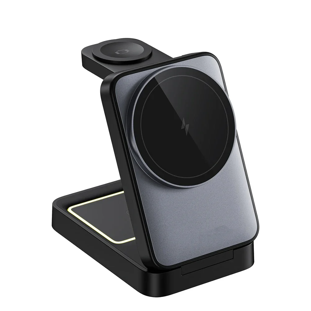 

Магнитная беспроводная зарядная станция «все в одном» для iPhone и других функций. Быстрая зарядка. Элегантный дизайн.