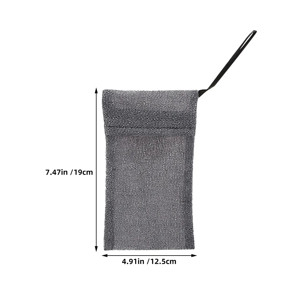 2 قطعة كيس الصابون التقشير كيس شبكي لشريط الصابون رغوة التوقف الغسيل النايلون رغوة الحقيبة دش الاستحمام التطهير أداة رمادي #4