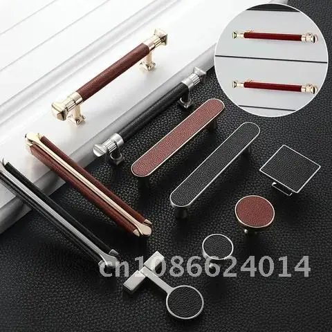 

Leather Bag Handle Drawer Door Knob Furniture Hardware Decoration Zinc Alloy Cabinet Dresser Handle 1PC