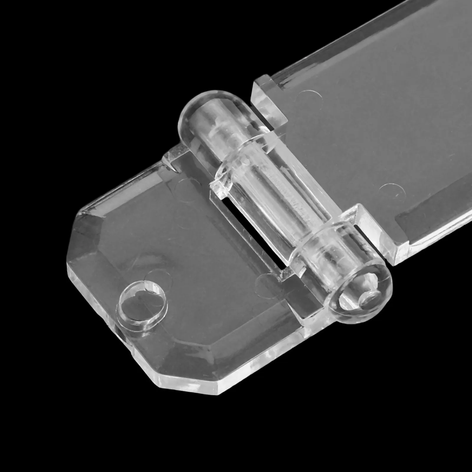 6Pcs Transparent Acrylic Cabinet Latch Hinge Lock Snap Door Buckle for Small Display Box Retail Exhibition Secure Storage