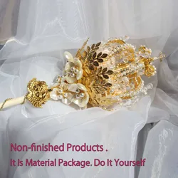 Non-finished Products Do It Yourself Lolita Petal Scepter Vintage Baroque Bridal Holding Flowers Bride Marriage Court Style