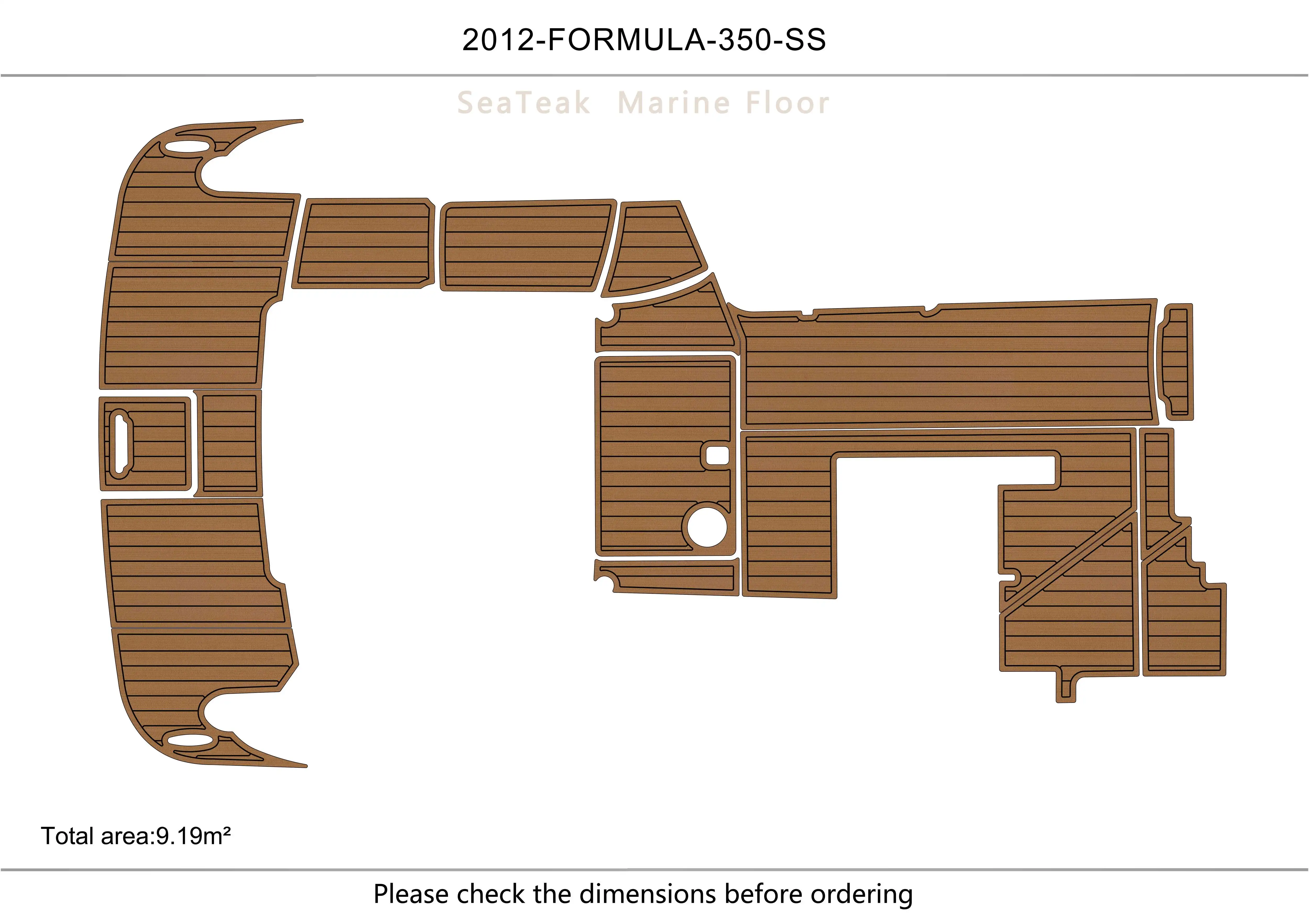 

2012 FORMULA 350 SS bow Cockpit platform 1/4" 6mm EVA fAUX carpet Water Ski Yacht Fishing Boat Non-slip mat floor