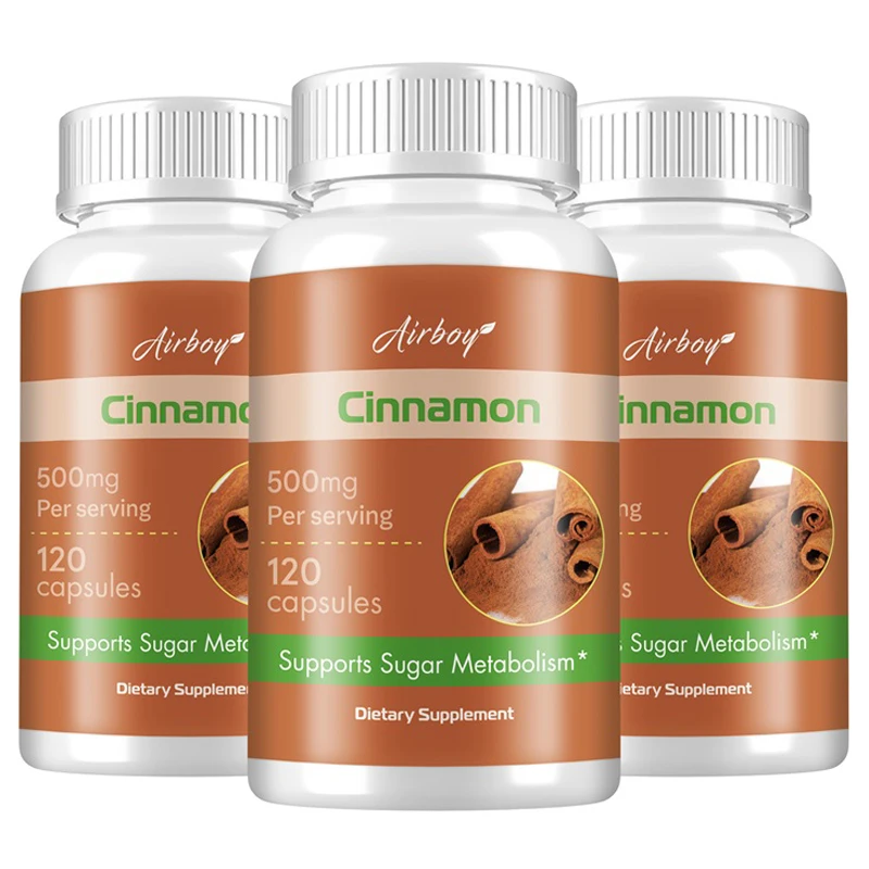 

Cinnamon Capsules 500mg - Good for Joints, Bones, Immune System, Cardiovascular Health, Antioxidant