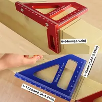 Carpenter Square -Woodworking Square Protractor Aluminum/Plastic Triangle Ruler Multi Angle 45/90 Degree Layout Measuring Ruler 5