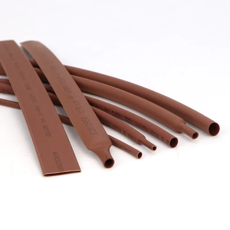 1 Meter Brown Dia 1 2 3 4 5 6 7 8 9 10 12 14 16 20 25 30 40 50 mm Heat Shrink Tube 2:1 Polyolefin Thermal Cable Sleeve Insulated