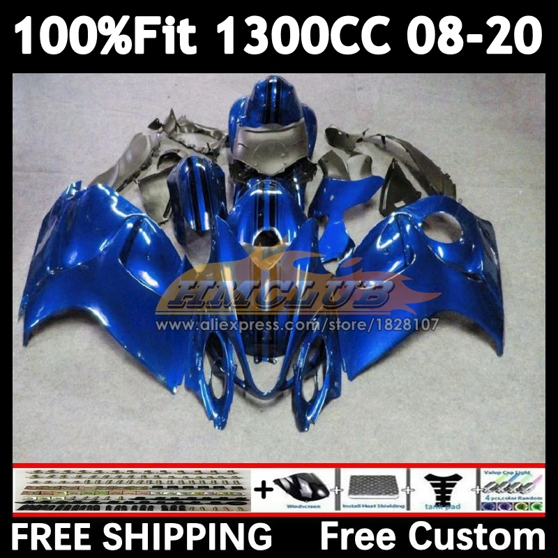 Body For SUZUKI GSXR1300 Hayabusa 08 09 10 11 12 13 38No.78 blue stock GSX-R1300 GSXR 1300 14 15 16 17 18 19 2008 2019 Fairing