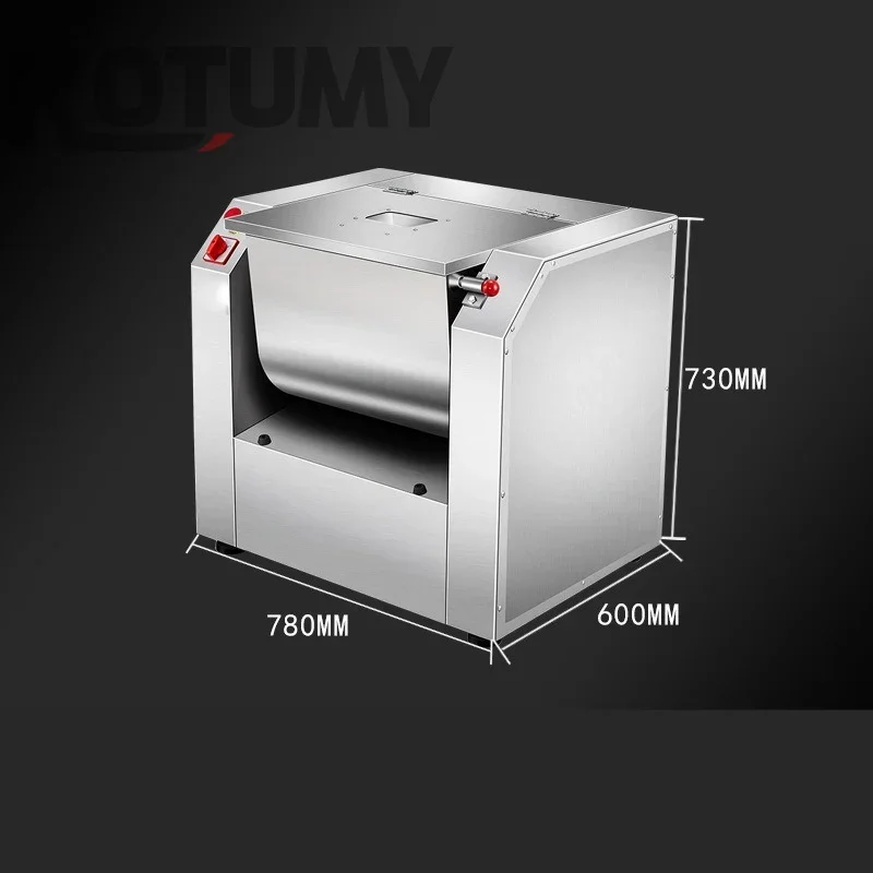7-50kg Versatile Commercial Horizontal Dough Mixer 304 Stainless Steel Large Mixed Meat Food Grain Processing Machinery