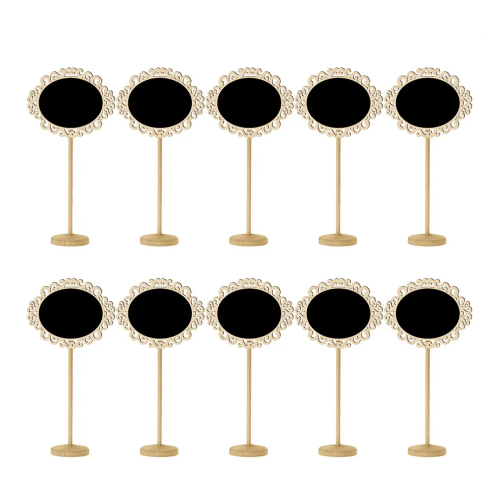 

10pcs Mini Chalk Signs Events Party Mini Chalkboard Home Office Table Decoration Stand Chalkboard Signs Table Stand Displays