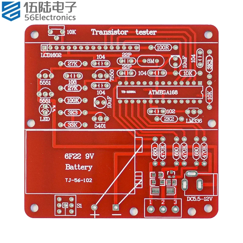 Transistor Tester Kit DIY M8 Transistor Tester Multimeter Resistance-measuring Capacitance Triode iESR Meter DIY Welding Parts