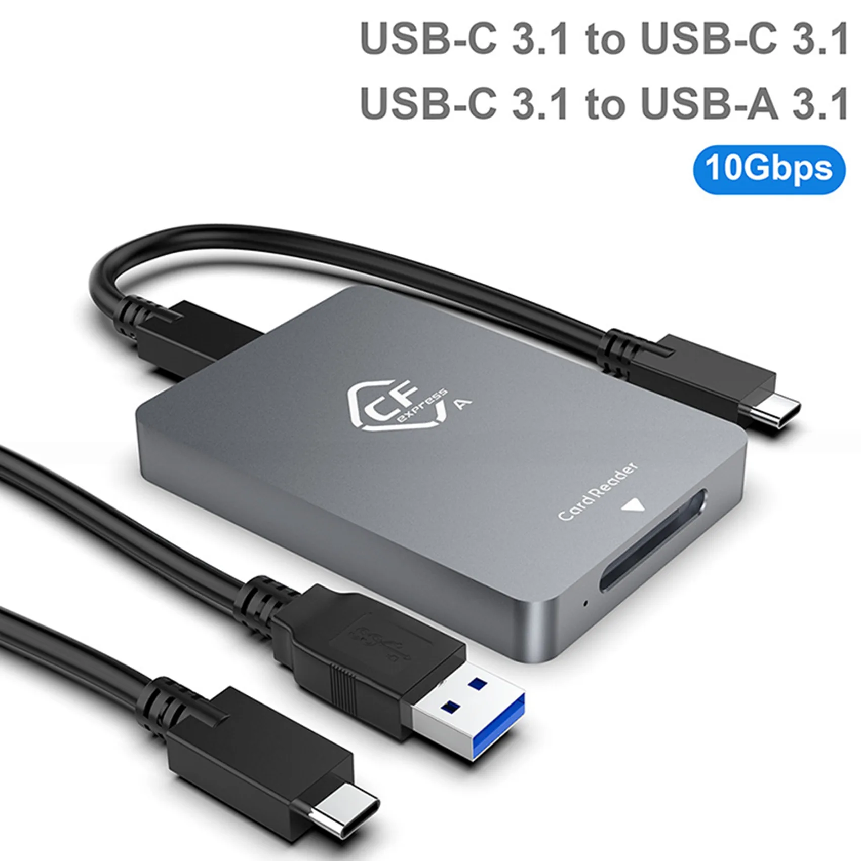 

3X Cfexpress Type A Card Reader Адаптер USB3.1 Gen2 10 Гбит/с для Windows XP с кабелем для зеркальной фотокамеры
