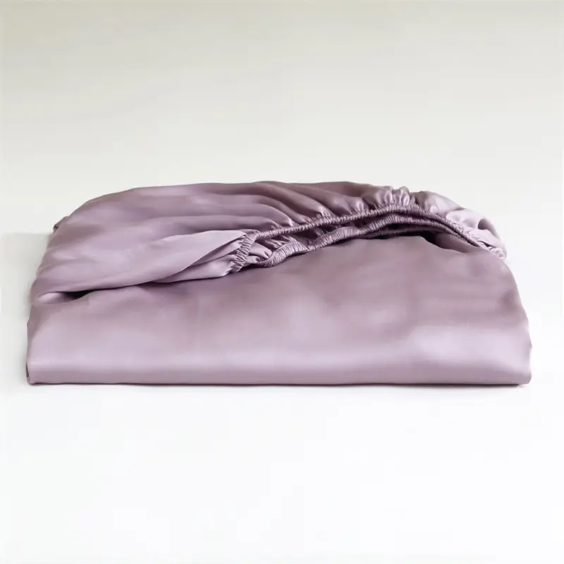 100% Mulberry Silk Fitted Bed Sheet with Elastic Bands 23 Momme Smooth Natural Silk Mattress Cover Single Double King Queen Bed - Image 12