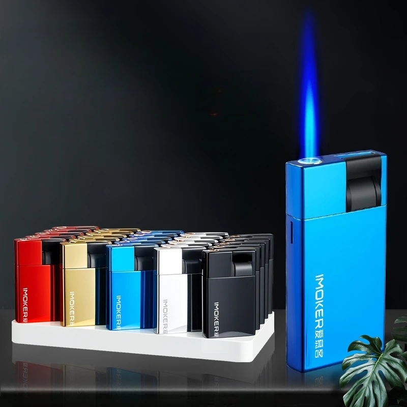 Paquete de 50 encendedor de metal con llama para supermercado, hotel, encendedor de butano recargable a prueba de viento, encendedor de cigarrillos para hombre, regalo al por mayor, nuevo