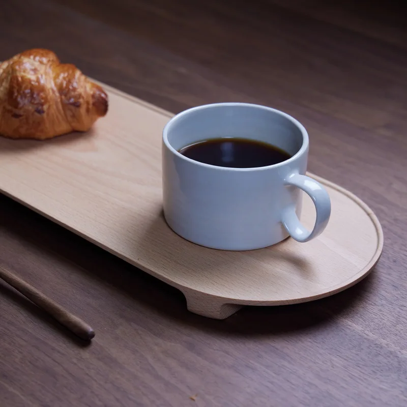 Suspended Long Platter Black Walnut Beech Solid Wood Large Tray