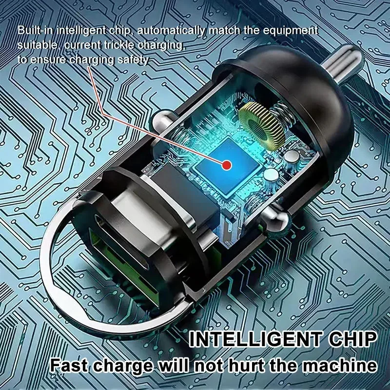 1Pcs Car Charger USB Type-C Fast Charging Adapter For Audi sline TT Q2 Q3 Q5 Q7 Q8 A3 A4 A5 A6 A7 R8 B5 B6 B7 B8 C5 C6 C7 V8 - view 4