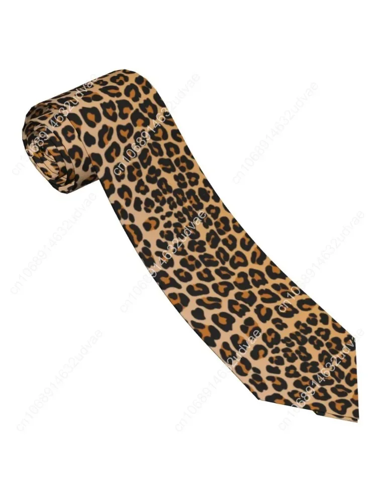 

Leopard Men Women Necktie Slim Polyester 8 cm Classic Animal Neck Tie for Mens Accessories Business