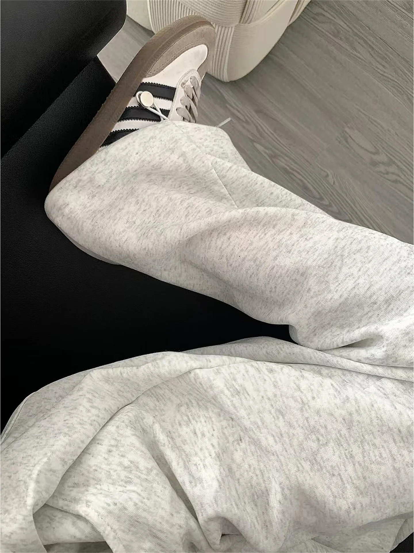 

Женские брюки-палаццо Ay Lazy Sle для осени и зимы, модные, удлиненные, скрывающие фигуру, с широкими штанинами, спортивные штаны
