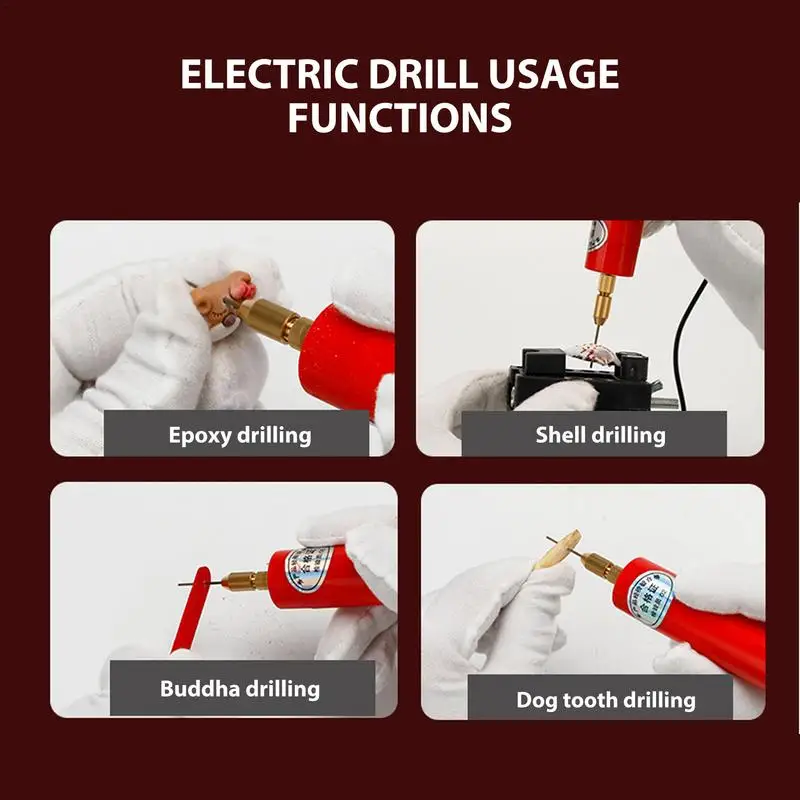 Rechargeable Portable Drill Multi-function Portable Mini Electric Hand Drills Small Drill Electric Drill Bit For DIY Miniatures