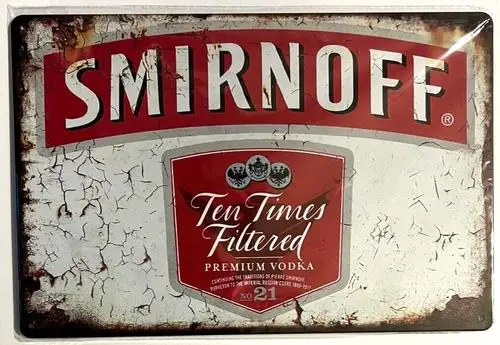 Letrero Metálico Novedoso de Vodka Premium