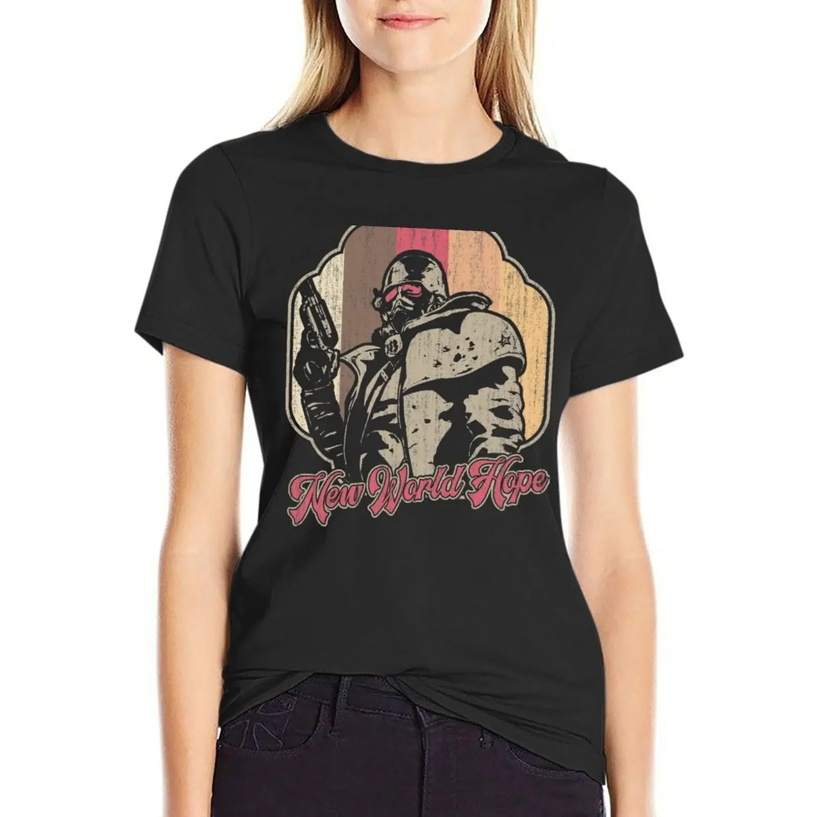 

New World Hope T-Shirt Female clothing anime summer tops cute clothes Women tops