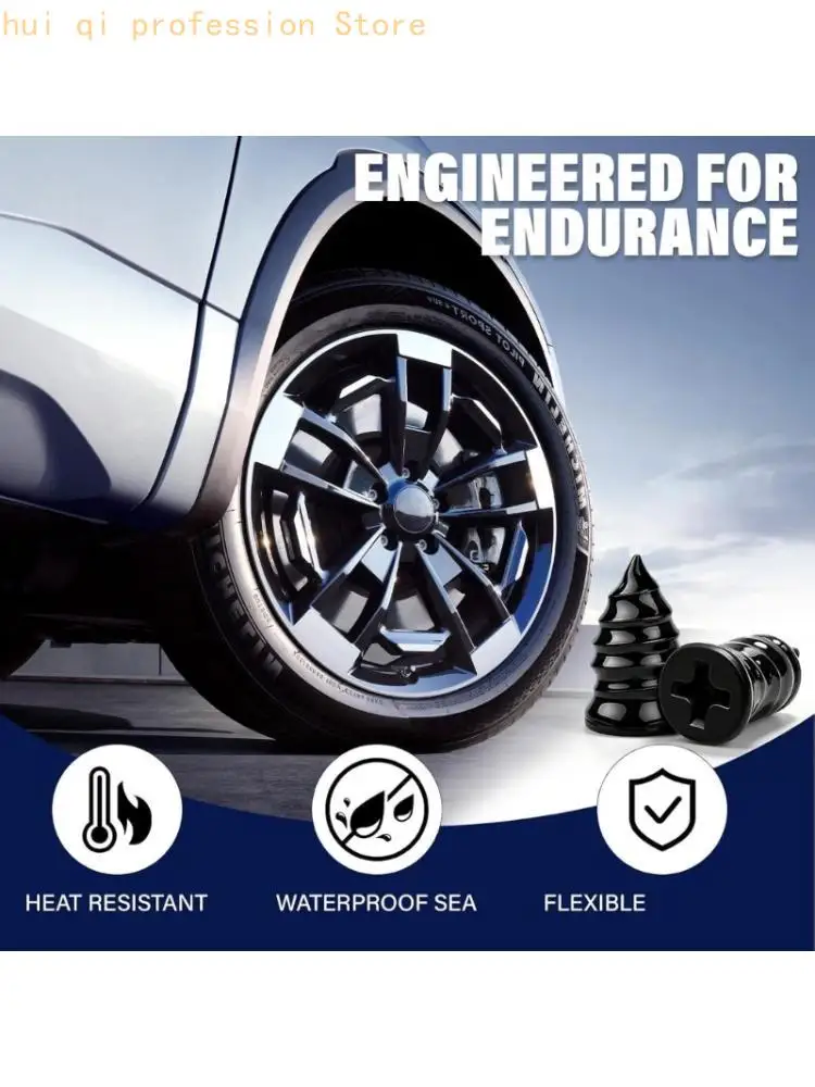 Tapered Tubeless Tire Repair Inserts with Threaded Exterior and X-Shaped Drive Recess for Filling Fully Prepared Puncture Hole
