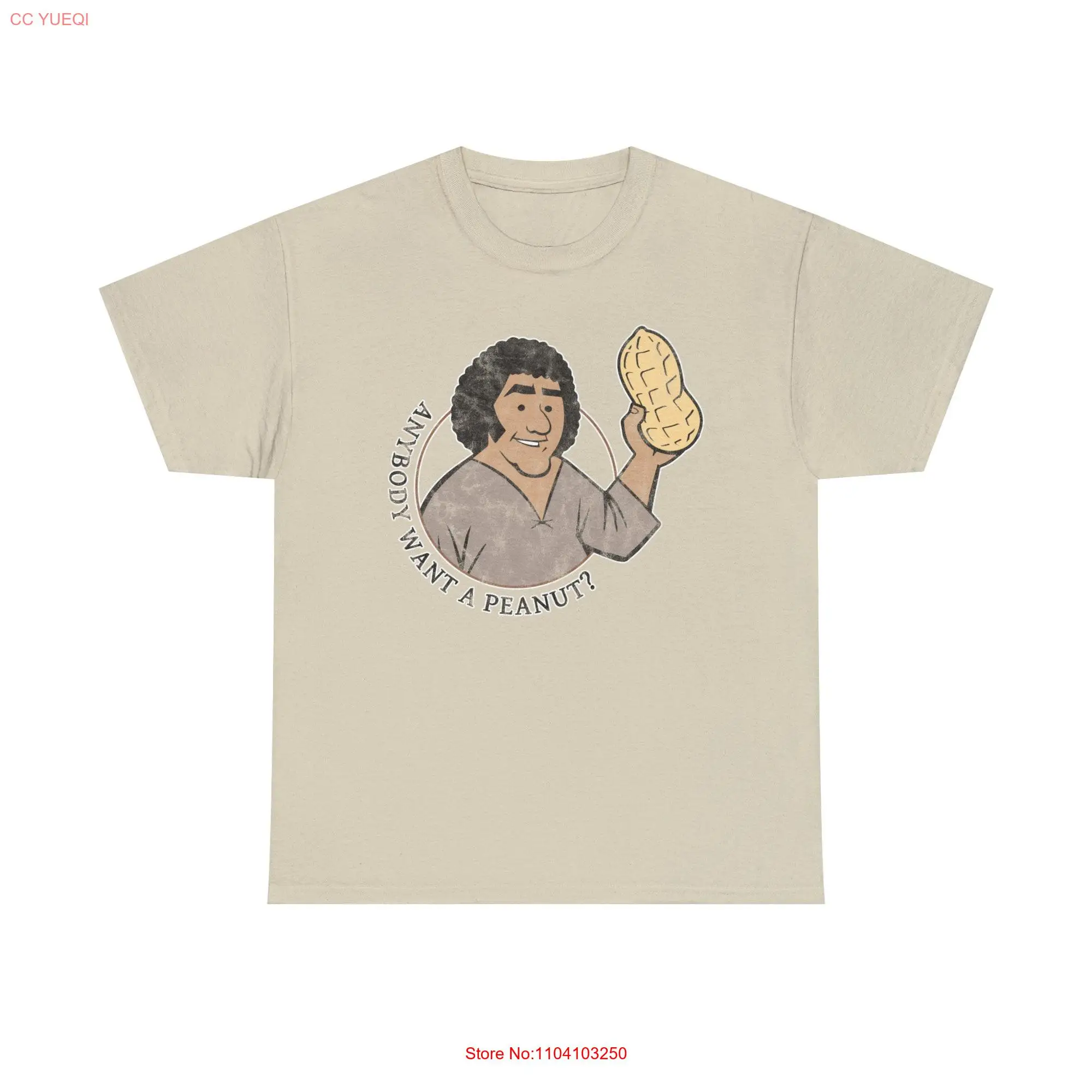 Anybody want a peanut Princess Bride Andre the Giant Fezzik Distressed Heavy Cotton T Shirt long or short sleeves