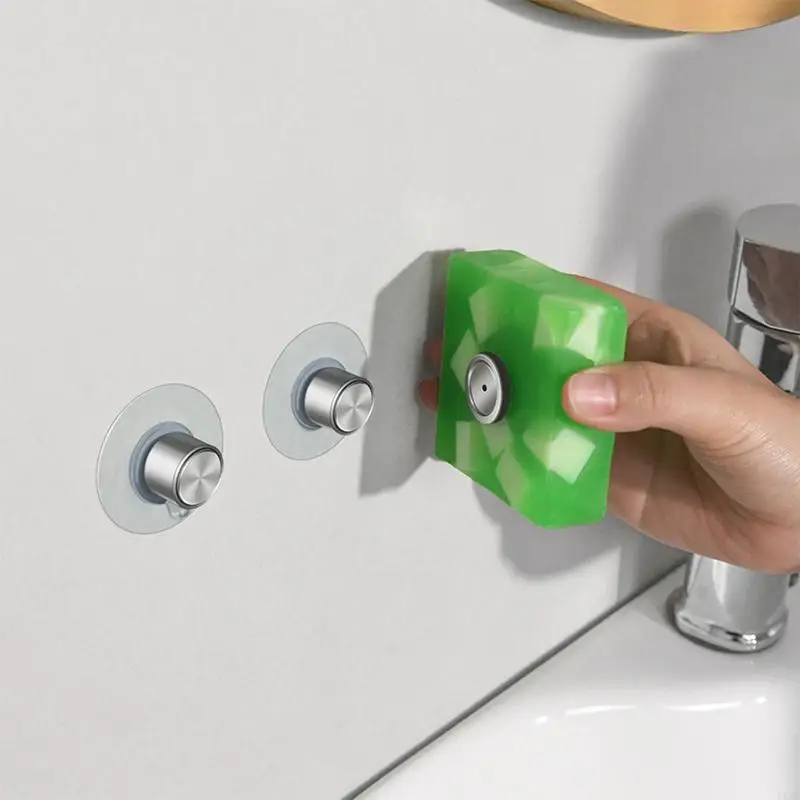 Adhesive Soap Dish No Drilling Soap Holder Soap Container for Bathroom Kitchen Sink Strong Bearing Capacity