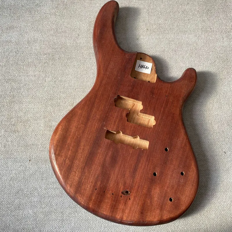 HB630 Natural Solid Mahogany Electric Bass Body for PJB Bass Replace and DIY Unfinished Version Right Hand