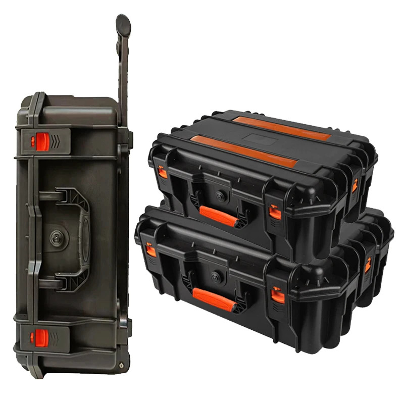 Safety Instrument Tool Box Large pull rod tool box pelican case waterproof hard case storage box organizer tool box with Wheel