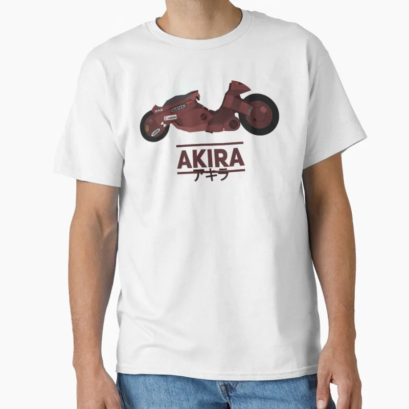 

Kaneda's flat design bike Neo Tokyo Explosion Akira Cyberpunk Anime T shirt Large size Tops Manga Graphic Print Y2k Clothes