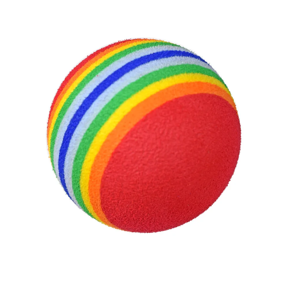 10 x Golf Swing Training Foam Balls Indoor Practice Rainbow Sponge Balls Flexibele zachte golfoefenbal Trainingshulpaccessoire