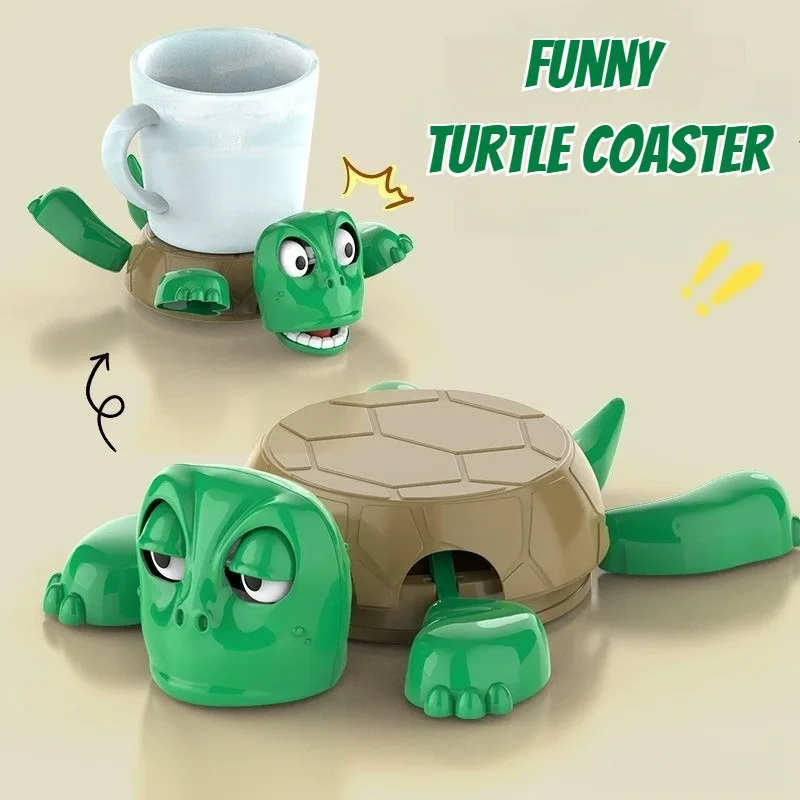Funny Turtle Coaster Cute Cup Pad Tea Coffee Mug Drinks Holder Decorative Turtle Cup Mat Home Decor Ornament Stress Relief Toy