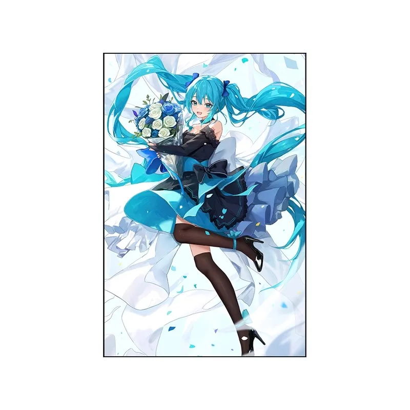 1pc frameless Hatsune Miku Canvas Wall Art HD Poster Virtual Singer Anime Print For Home Bedroom Room Decoration Fans Gift