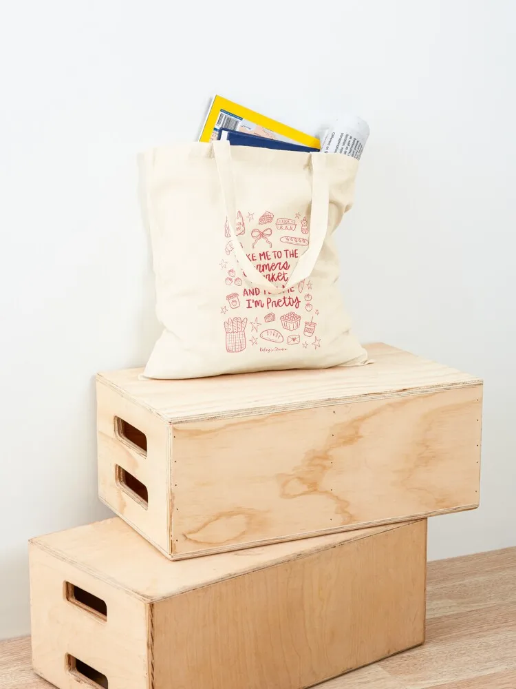 Farmer’s Market Tote Bag Custom bag Women's shopping bag for beach hand