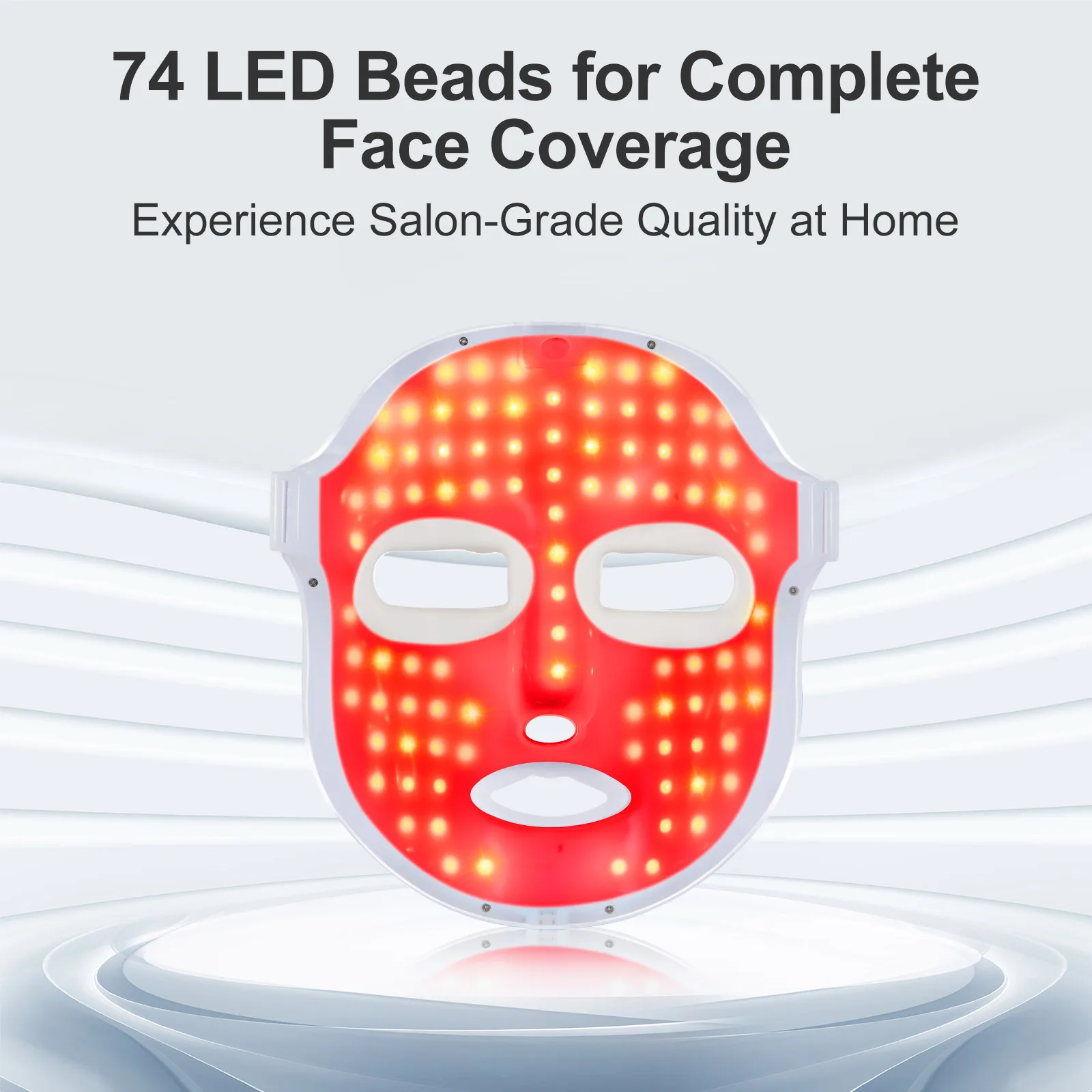 Máscara LED Facial recargable, terapia de fotones LED de 7 colores, máscara de belleza, rejuvenecimiento de la piel, estiramiento Facial en casa, dispositivo de belleza blanqueador