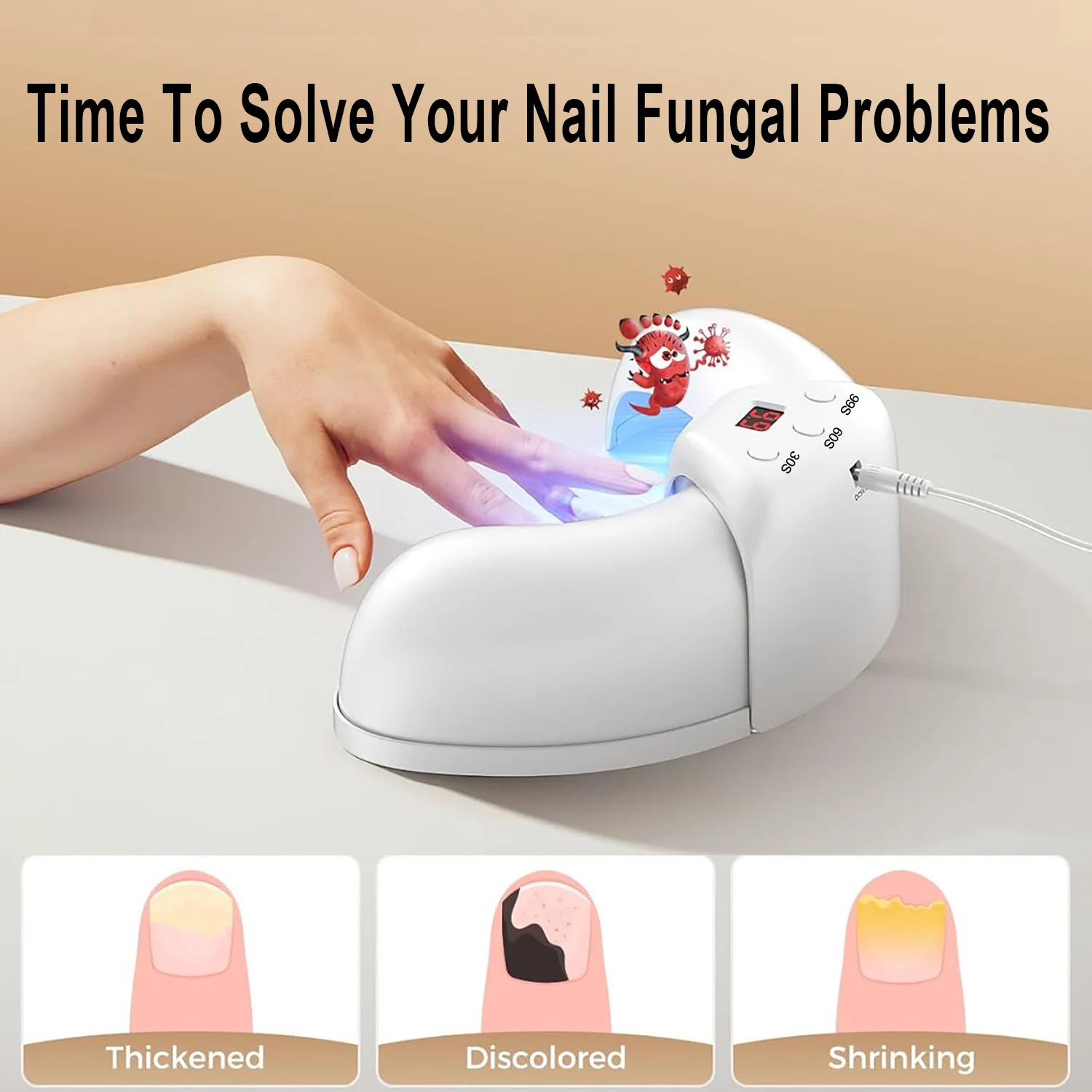 Dispositif de traitement au Laser pour champignons des ongles, traitement des champignons des ongles, thérapie d'onychomycose, élimine efficacement l'onychomycose, cultiver les ongles des orteils