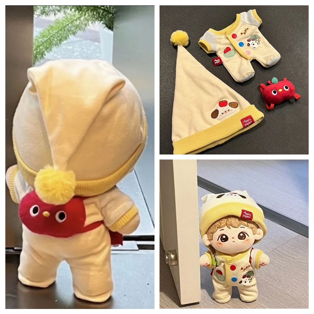 10cm Doll Clothes 20cm Doll Clothes Outfit  Doll Accessories Cultivate Jumpsuit Hat Backpack Clothes Set Gift Toys