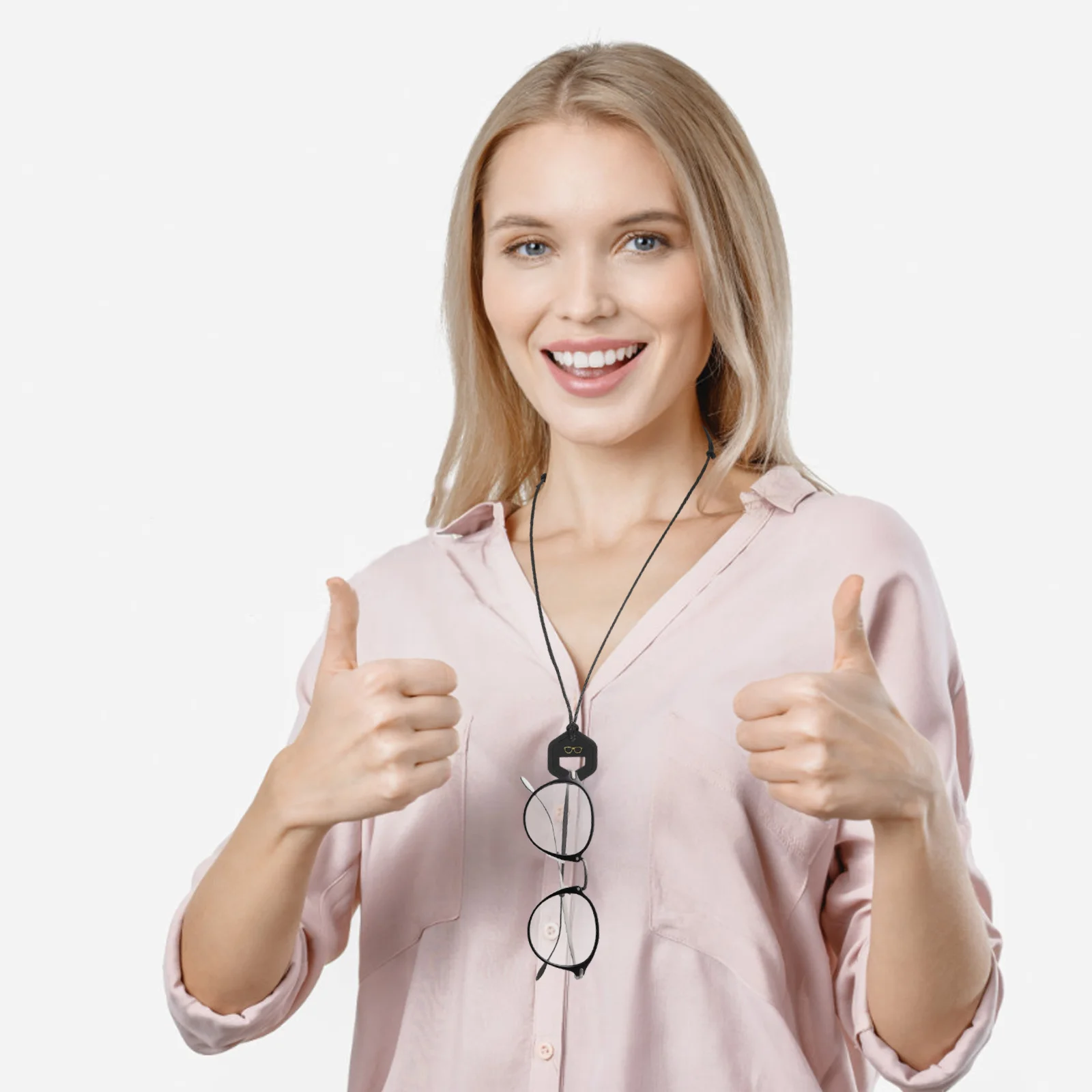 

Eyeglass Strap Lightweight Portable Adjustable Length Black Fiber Lanyard Glasses Sunglasses Reading Glasses Women Men