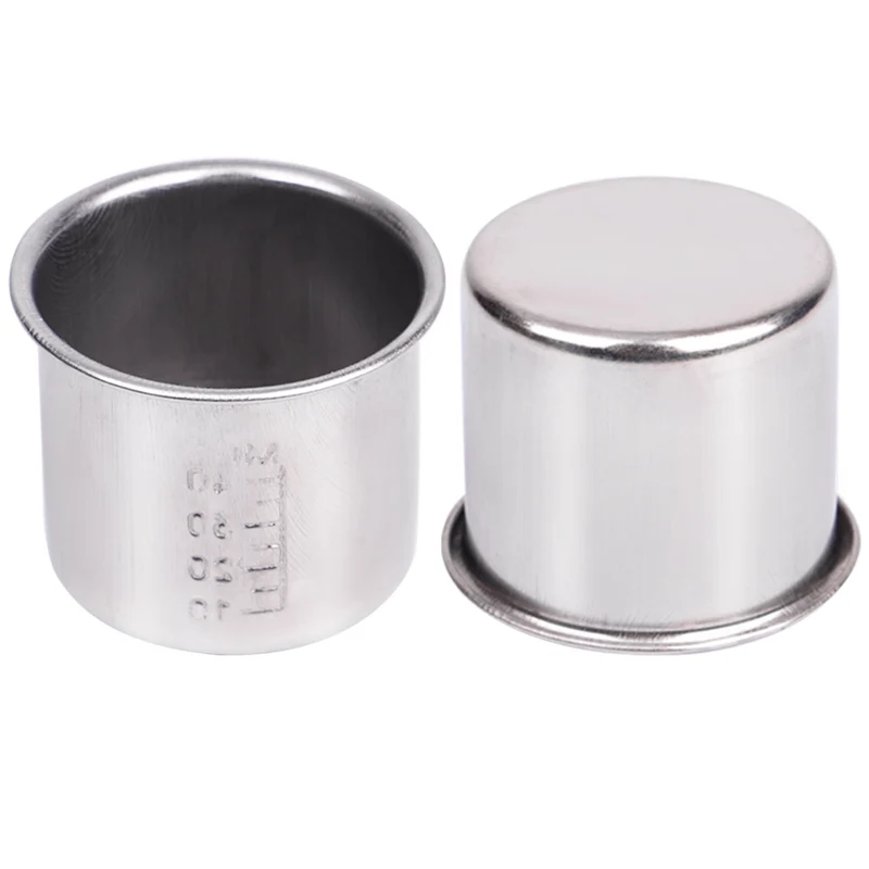 2PCS Medical Stainless Steel Medicine Measuring Cup with Scale 40Ml Small Medicine Cup Dental Tools