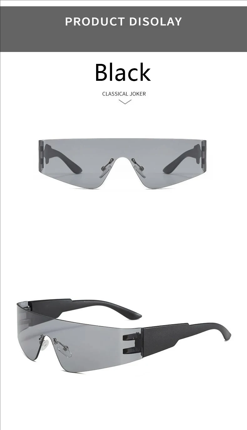 Y2k Sonnenbrille Hip Hop Mode trendige Sonnenbrille Outdoor Reiten Sonnenbrille Sonnenschutz gegen UV-Strahlen 20138 – Detail 6