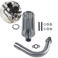 Upgradation Exhaust Muffler Pipe &Gasket Nut Kit For 2 Stroke 49cc 60cc 66cc 80cc Engine Gas Motorized Bicycle Motor Bike