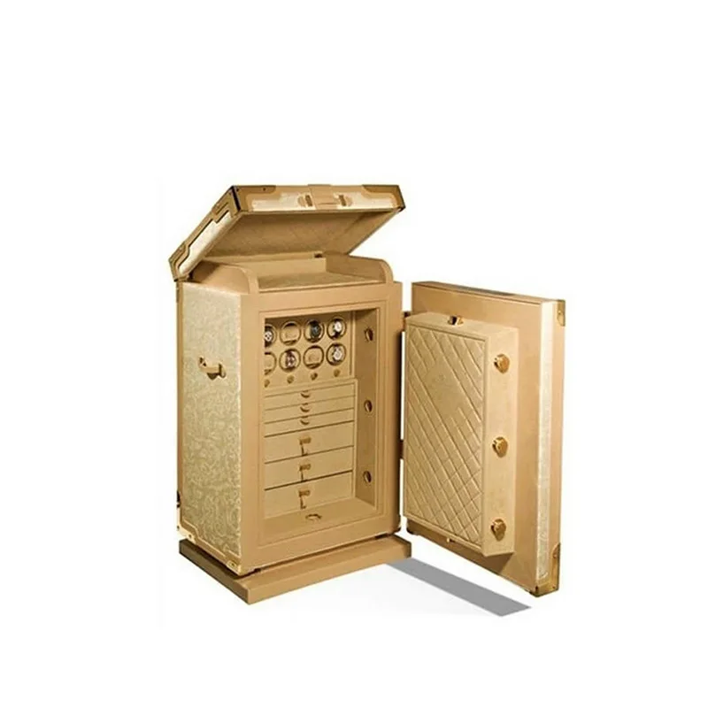 Jewelry Cabinet Luxury Villa Home Art Safe High-end Password Lock Solid Wood Jewelry Cabinet