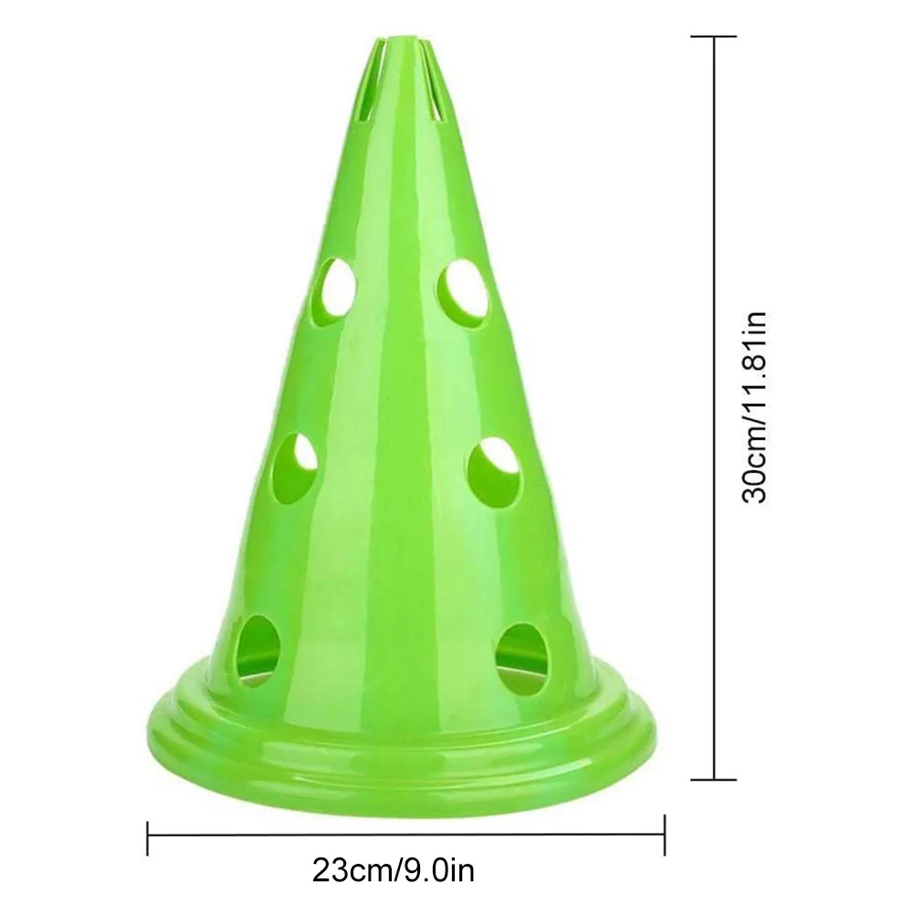 5Pcs Football Training Cones Conical Obstacle Bar Bucket Sign Barrier with Holes