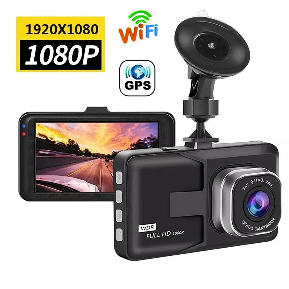 Dash Cam WiFi Full HD 1080P Car DVR Rear View Video Recorder Black Box Night Vision Car Accessories Dashcam Camera GPS Tracker