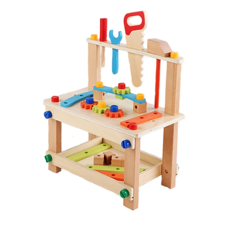 

Wooden Pretend Toy Children Versatile Assembly Building Block Simulation Disassembly Tool Desk Chair Screw Nut Toy